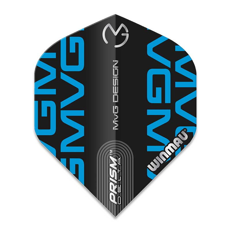 Winmau Flights Prism Delta MVG Black & Blue Logo Winmau Flights Prism Delta MVG Black & Blue Logo