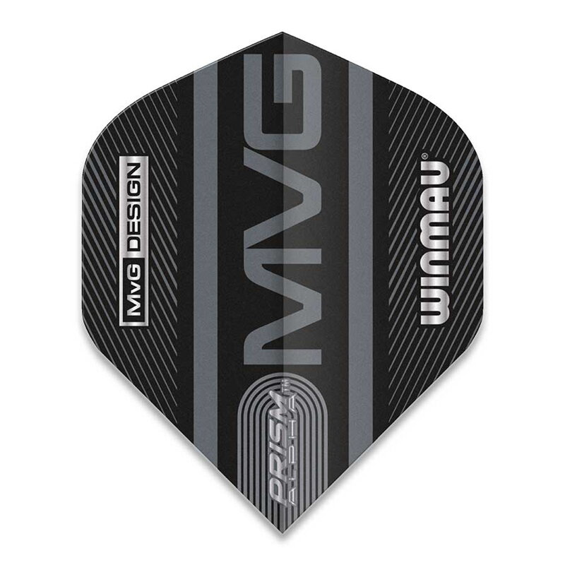 Winmau Flights Prism Alpha MvG 2021 Black & Grey Winmau Flights Prism Alpha MvG 2021 Black & Grey