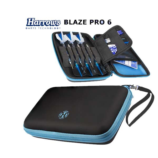 Harrows Dart Case Blaze Pro 6 Aqua Blue