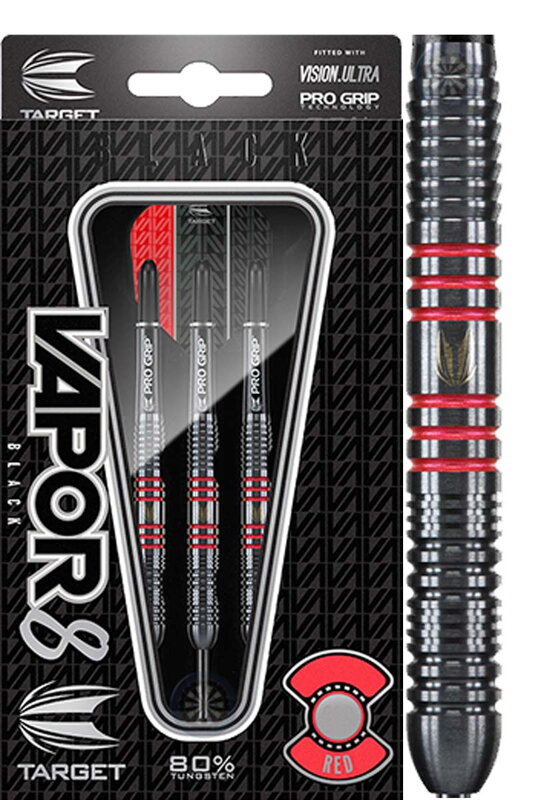 Target Steeltip Darts Vapor8 Black 25g Red 