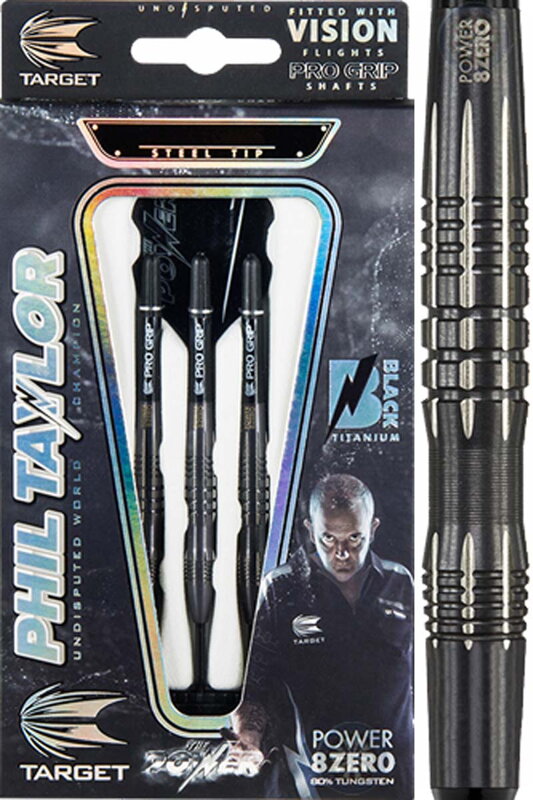 Target Softtip Darts Phil Taylor 8zero Titanium Black 18g