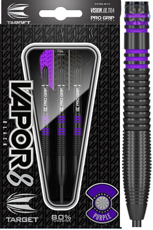 Target Steeltip Darts Vapor8 Black 23g Purple 