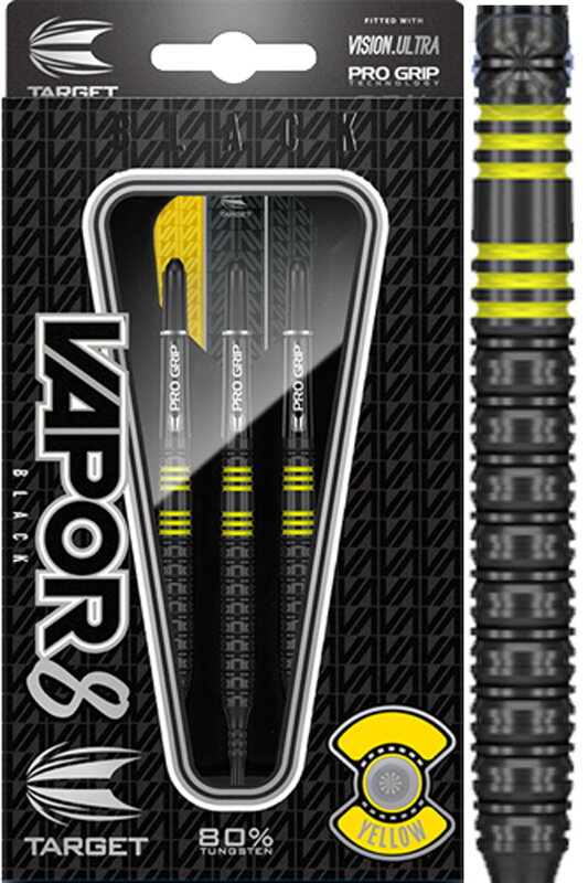 Target Softtip Darts Vapor8 Black 19g Yellow
