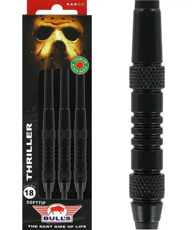 Bulls NL Softtip Darts Thriller Black Brass 18g
