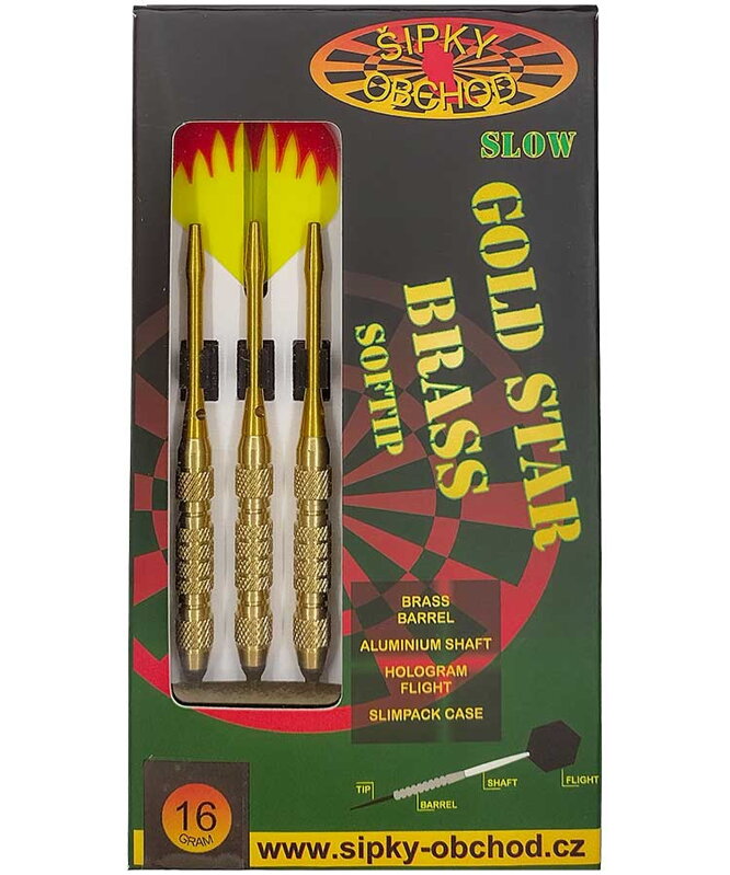 Ruthless Softtip Darts Gold Star 4 Slow 16g Ruthless Softtip Darts Gold Star 4 Slow 16g