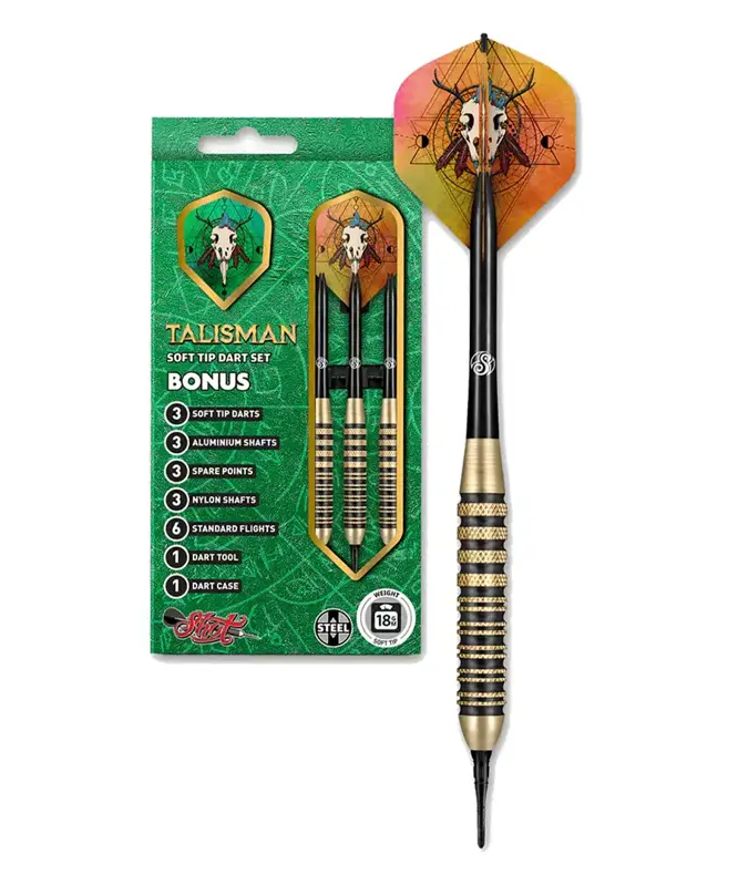 Shot Softtip Darts Talisman Brass 18g