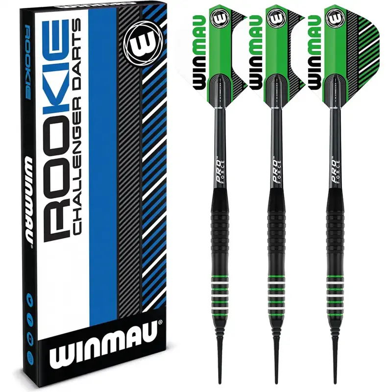 Winmau Softtip Darts Rookie Brass Green 20g