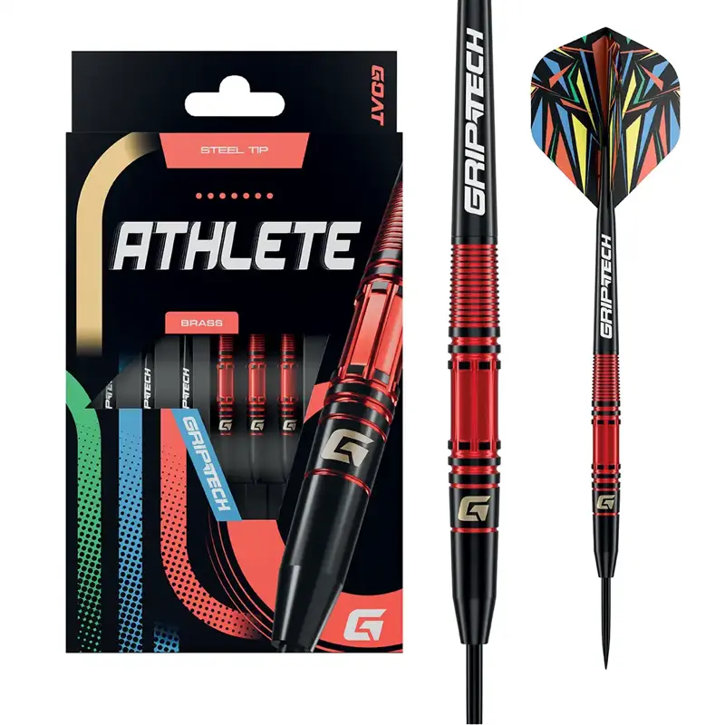 Goat Steeltip Darts Athlete Brass Red 11g