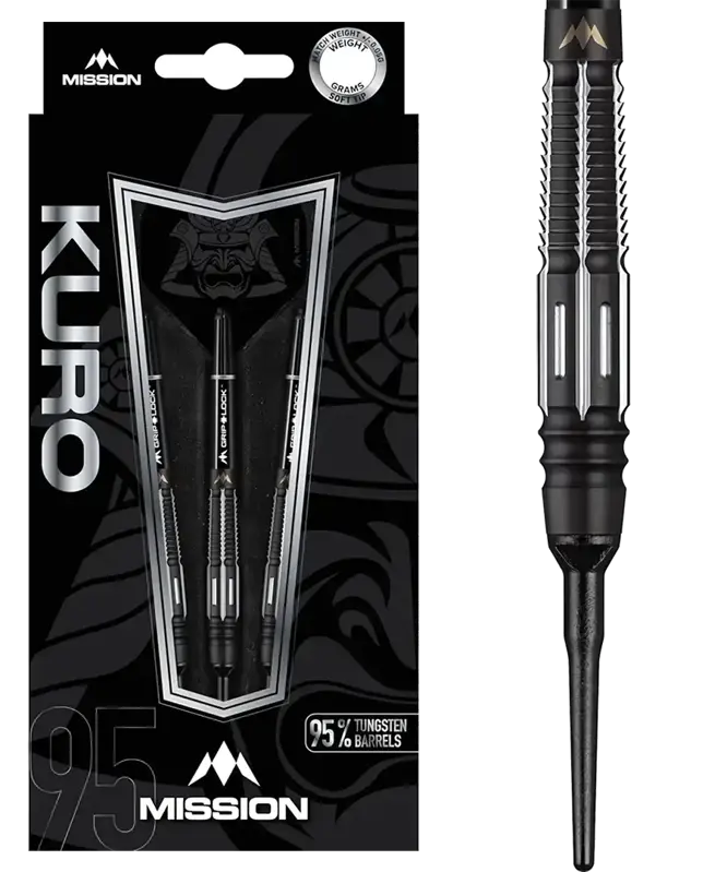 Mission šipky Kuro Black M4 soft 19g Mission šipky Kuro Black M4 soft 19g