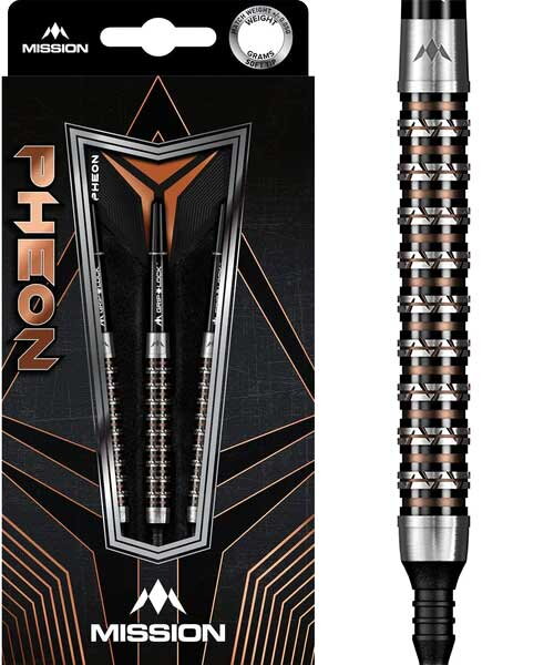 Mission Softtip Darts Pheon Black & Bronze Electro 20g Mission Softtip Darts Pheon Black & Bronze Electro 20g