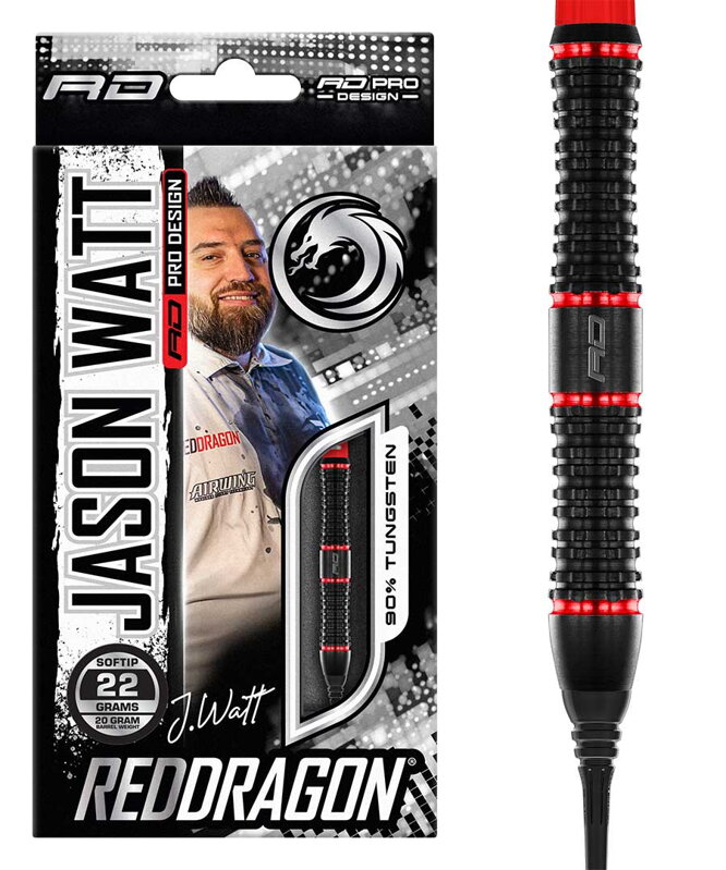 Red Dragon Softtip Darts Jason Watt 22g