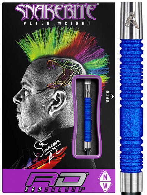 Red Dragon Softtip Darts Peter Wright SNAKEBITE Euro 11 Blue Element 20g