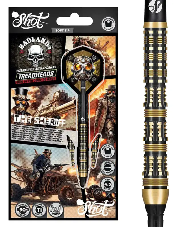 Shot Softtip Darts Badlands The Sheriff 20g