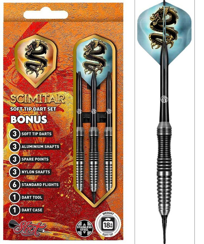 Shot Softtip Darts Scimitar Brass 18g