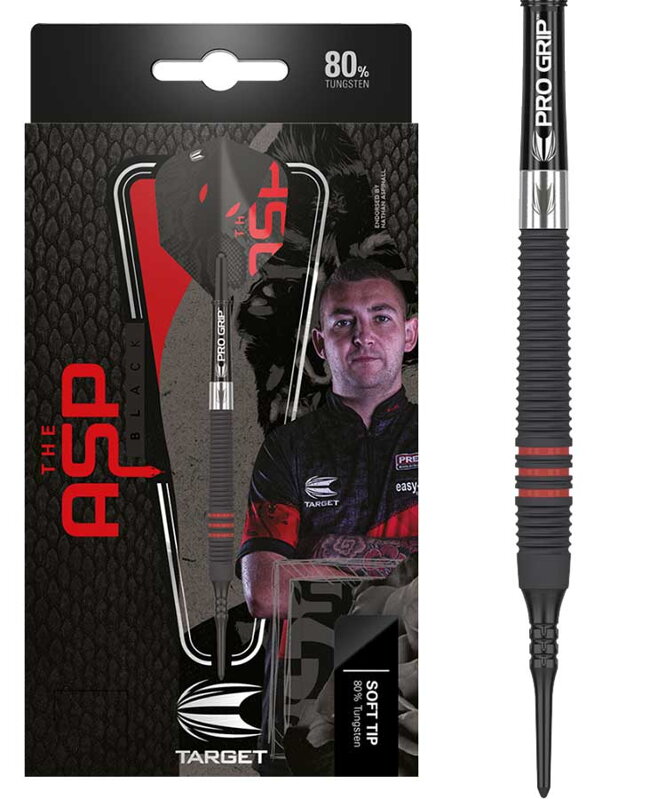 Target Softtip Darts Nathan Aspinall Black 80% 18g Target Softtip Darts Nathan Aspinall Black 80% 18g