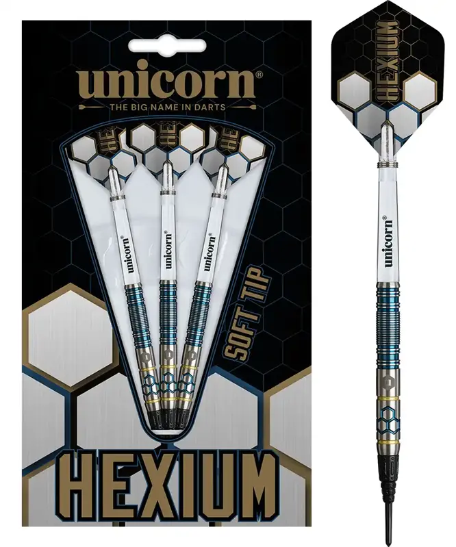 Unicorn Steeltip Darts Hexium Style 2 Blue 21g