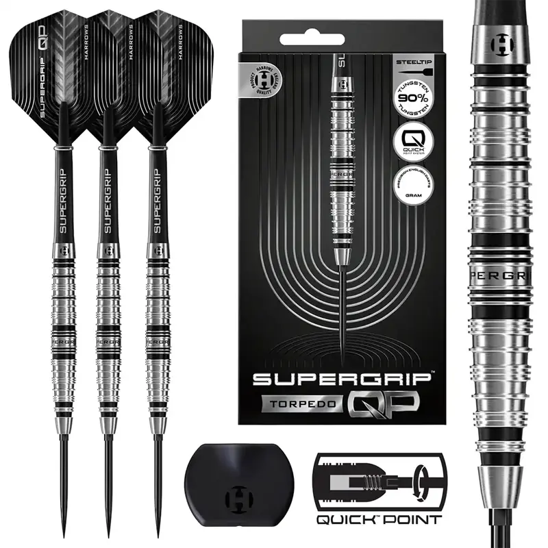 Harrows Steeltip Darts Supergrip QP Torpedo 24g