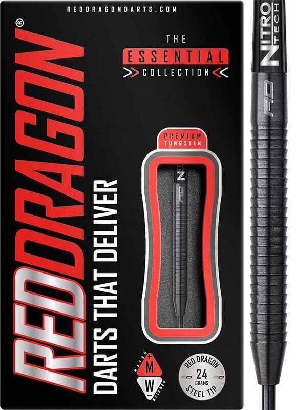 Red Dragon Steeltip Darts Razor Edge Black 24g Red Dragon Steeltip Darts Razor Edge Black 24g