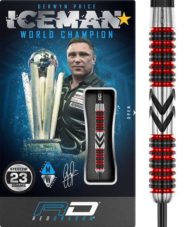 Red Dragon Steeltip Darts Gerwyn Price Iceman Firebird 23g Red Dragon Steeltip Darts Gerwyn Price Iceman Firebird 23g