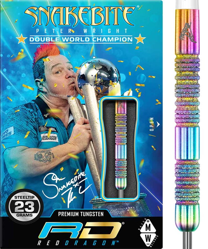 Red Dragon Steeltip Darts Peter Wright Snakebite Diamond Fusion Spectron SE 23g