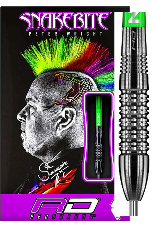 Red Dragon Steeltip Darts Peter Wright SNAKEBITE Black Strike 26g Red Dragon Steeltip Darts Peter Wright SNAKEBITE Black Strike 26g