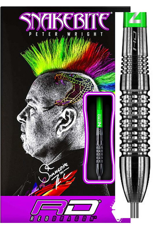 Red Dragon Steeltip Darts Peter Wright SNAKEBITE Black Strike 24g 