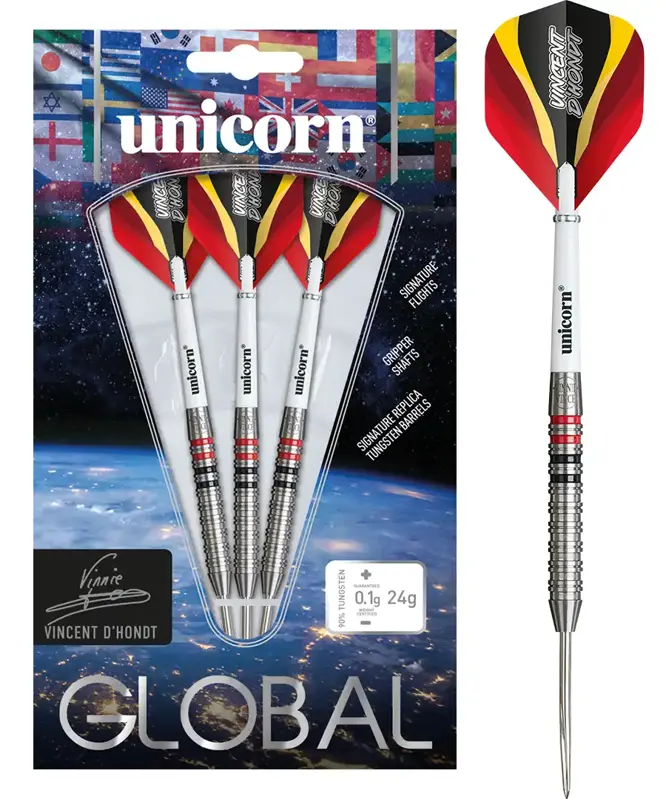 Unicorn Steeltip Darts Global Vincent D´Hondt 24g
