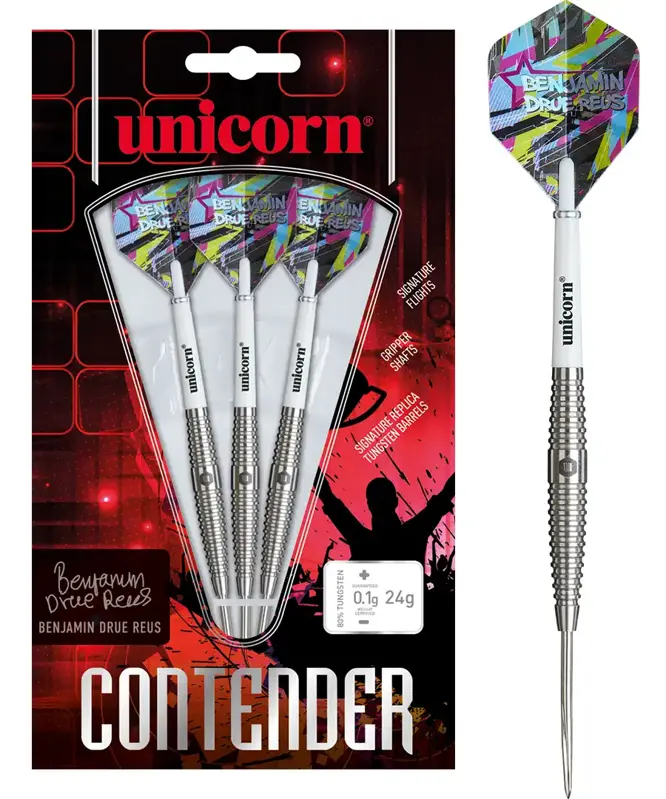 Unicorn Steeltip Darts Contender Benjamin Drue Reus 24g