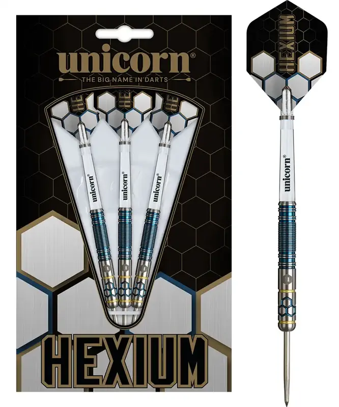 Unicorn Steeltip Darts Hexium Style 2 Blue 25g