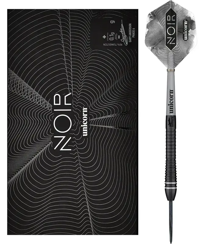 Unicorn Steeltip Darts Noir Gary Anderson Phase 6 22g