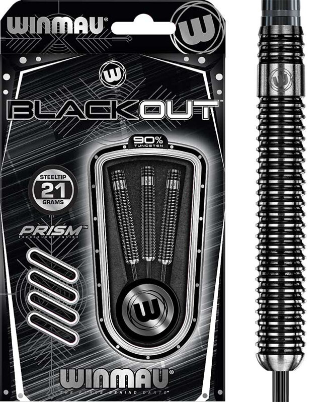 Winmau Steeltip Darts Blackout 21g Winmau Steeltip Darts Blackout 21g