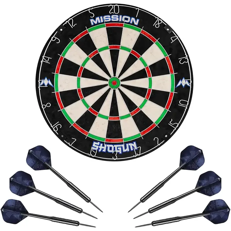Mission Bristle Dartboard Shogun with 2 sets of darts