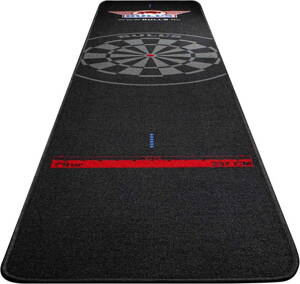 Regulation Size Non-Slip Rubber Professional Darts Mat with 4 Throw Lines Black 