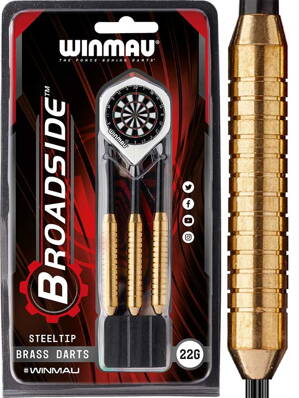 Winmau Steeltip Darts Broadside Brass 22g
