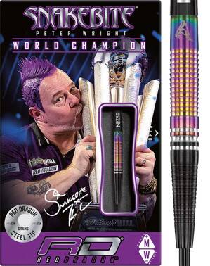 Red Dragon Steeltip Darts Peter Wright WC Tapered 23g