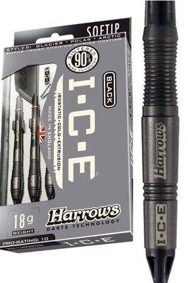 Harrows Softtip Darts I.C.E Ssnow Black 18gR