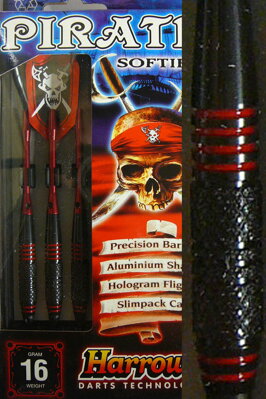 Harrows Softtip Darts Pirate 16g Red