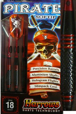 Harrows Softtip Darts Pirate 18g Red