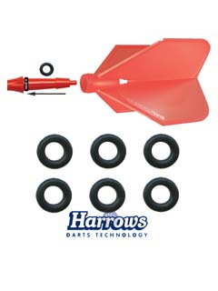 Harrows Antispin Rubber for Harrows Click Shafts 6 pcs