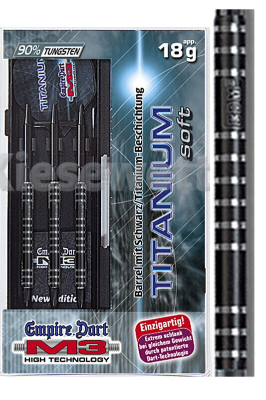 Empire Dart Softtip Darts M3 Titanium Black 18g